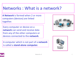 Networks : What is a network?
