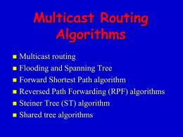 Multicast Routing Algorithms
