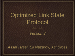 Optimized Link State Protocol