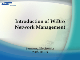 WiBro Network Management