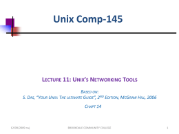 Unix Comp-145-Lecture11x