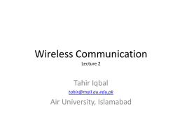 Lecture1(Introduction of WirelessComm)