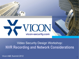 NVRrecording - Vicon Industries