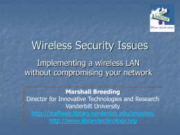 Wireless Security Issues