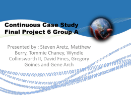 Continuous Case Study Final Project 6 Group A