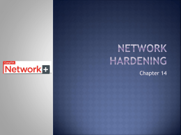 Network hardening