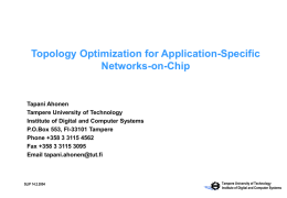 Topology Optimization for Application-Specific Networks-on-Chip