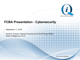 Quick Intelligence Florida PSC Cyber Presentation