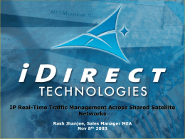 IP Real-Time Traffic Management Across Shared Satellite Networks