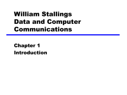 1. Introduction to Data Communication