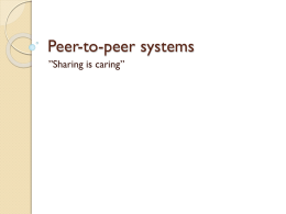 Peer-to-peer systems