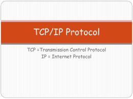TCP and IP Protocolx