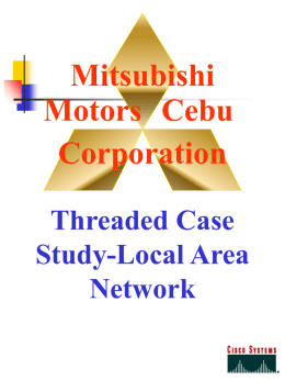 Mitsubishi Motors Cebu Corporation Threaded Case Study