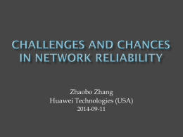 Challenges and Chances in Network Reliability