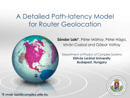 Path-latency Model - Sándor Laki