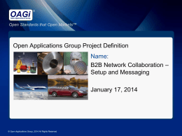 Open Applications Group Project Definition