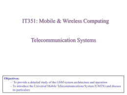 Mobile Telecommunication Systems