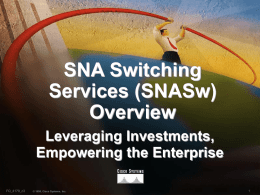 SNA Switching Services (SNASw) Overview