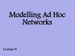Ad-hoc network…