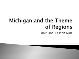 Michigan and the Theme of Regions
