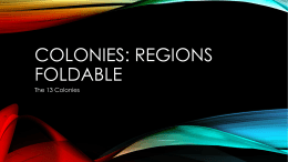 Colonies: Regions Foldable