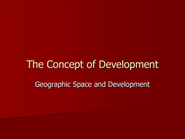 Geographic Space and Development