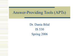 Answer-Providing Tools