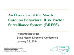 BRFSS - North Carolina Public Health Association
