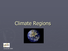 Climates Regions
