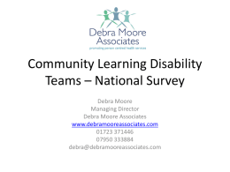 Community Learning Disability Teams – National Survey
