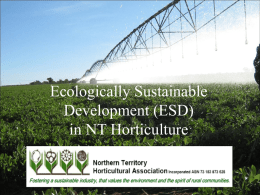 Ecologically Sustainable Development in NT Horticulture
