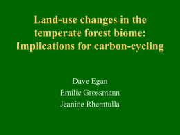 Land-use changes in the temperate forest biome