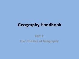 Geography Handbook - Bellefonte Area School District
