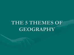 5 Themes of Geography - Ashland Independent School District