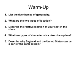 5 THEMES OF GEOGRAPHY - Scott County School District 1