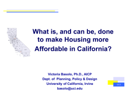 Basolo Presentation - The UCLA Lewis Center for Regional Policy