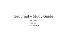 Geography Study Guide - Warren County Public Schools