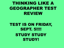thinking like a geographer test review