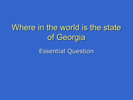 Where in the world is the state of Georgia
