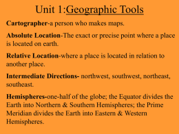 Unit 5: Economic Geography Natural Resources