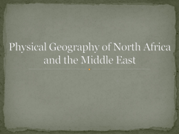 Physical Geography of North Africa and the Middle East