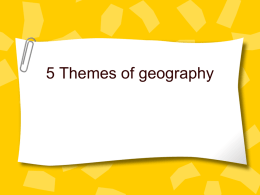 5 Themes of geography - Brookville Local Schools