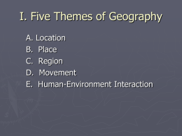 Chapter 2: The Geographers World