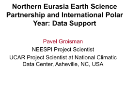 NEESPI Project - National Snow and Ice Data Center