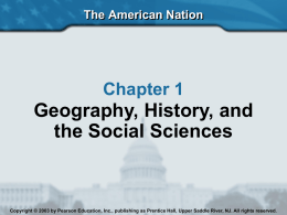 Geography, History, and the Social Sciences