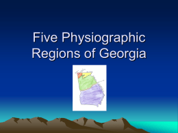 Five Physiographic Regions of Georgia 2nd Master 2010