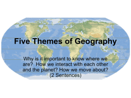 Five Themes of Geography - Colorado Springs School District 11