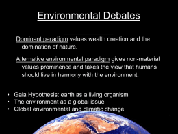 Alternative environmental paradigm