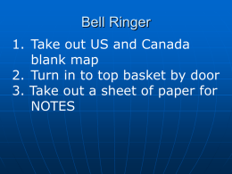 US & Canada Powerpoint NOTES