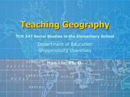 Teaching Geography - My Webspace files